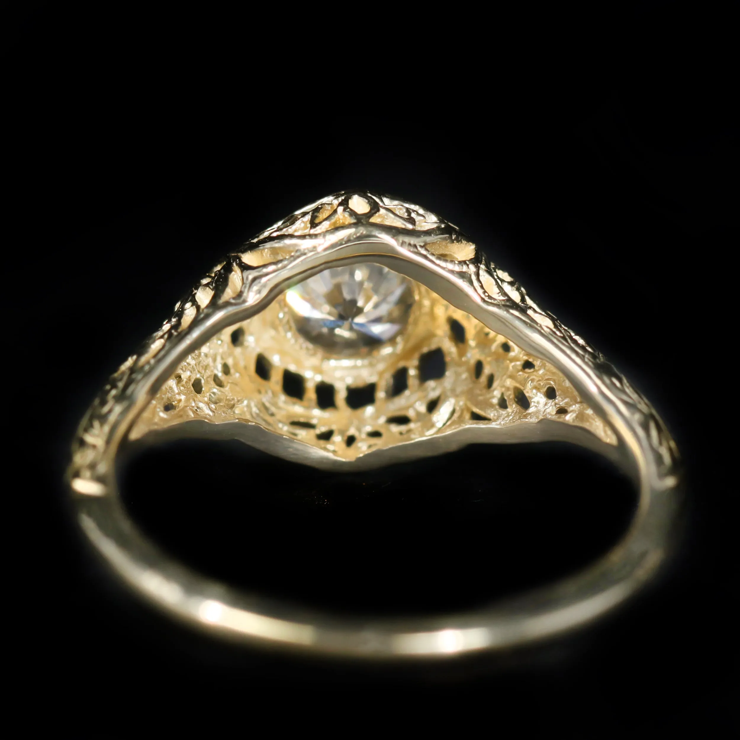 14K Yellow Gold 0.65 Carat Diamond Engagement Ring