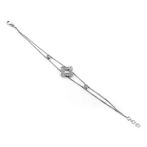 18 Karat White Gold With White Diamonds Bracelet