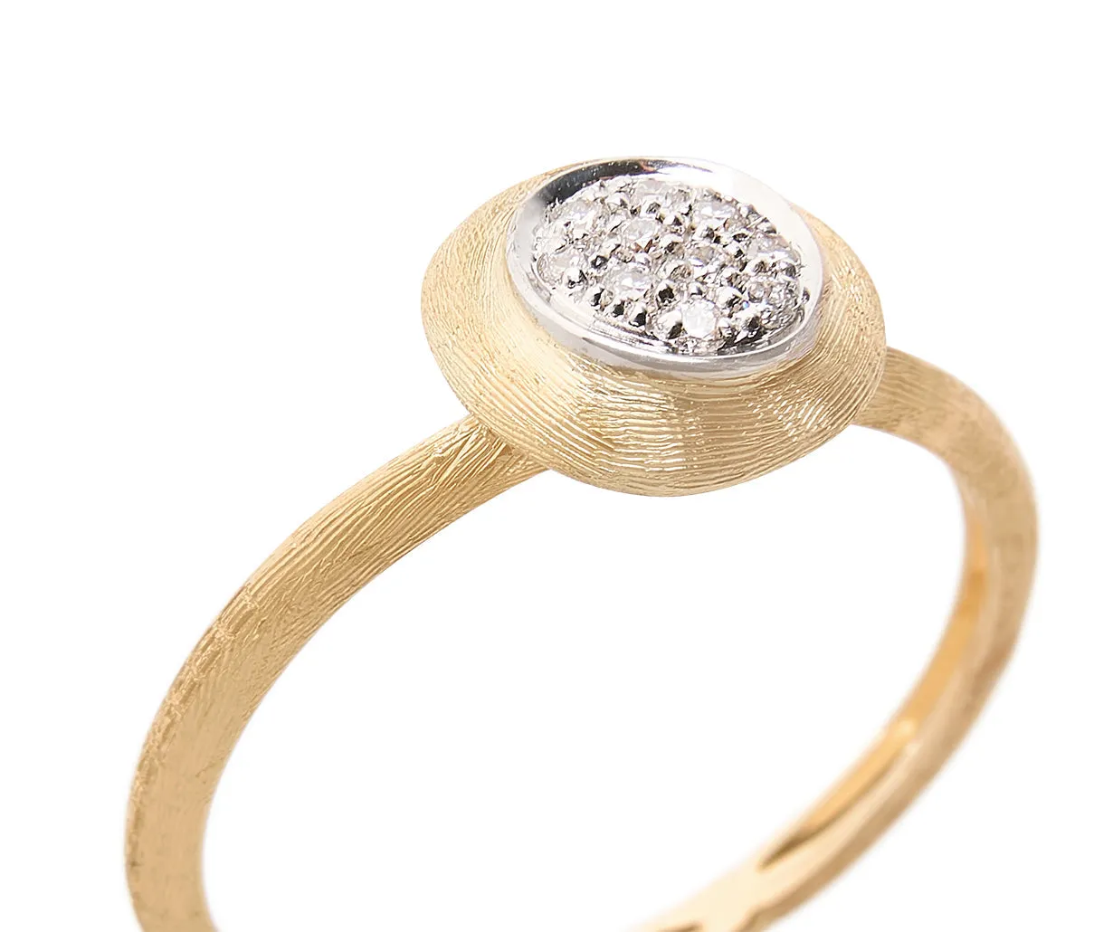 18K Yellow Gold Diamond Stackable Ring