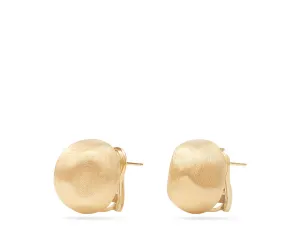 18K Yellow Gold Round Studs, Large