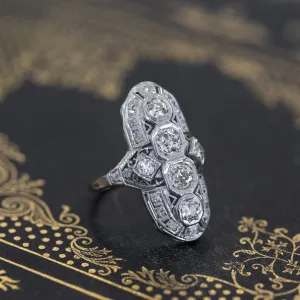 1.91ctw Edwardian Old European Cut Dinner Ring