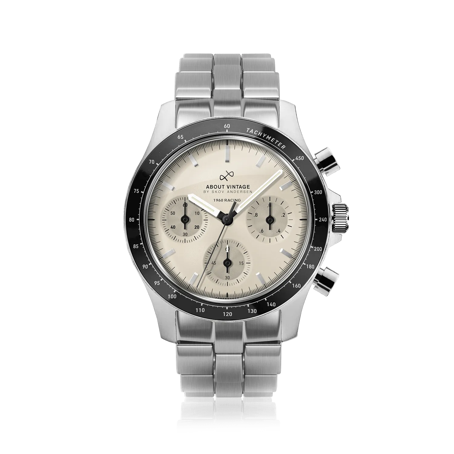1960 Racing Chronograph, Steel / Off White (B)
