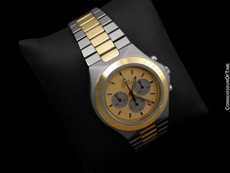 1980 Omega Speedmaster Teutonic Vintage Mens Chronograph, 145.0040 - Stainless Steel & 18K Gold