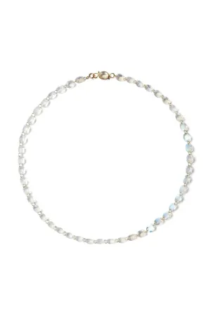 20K Yellow Gold Rainbow Moonstone 21"  Lady Like Necklace