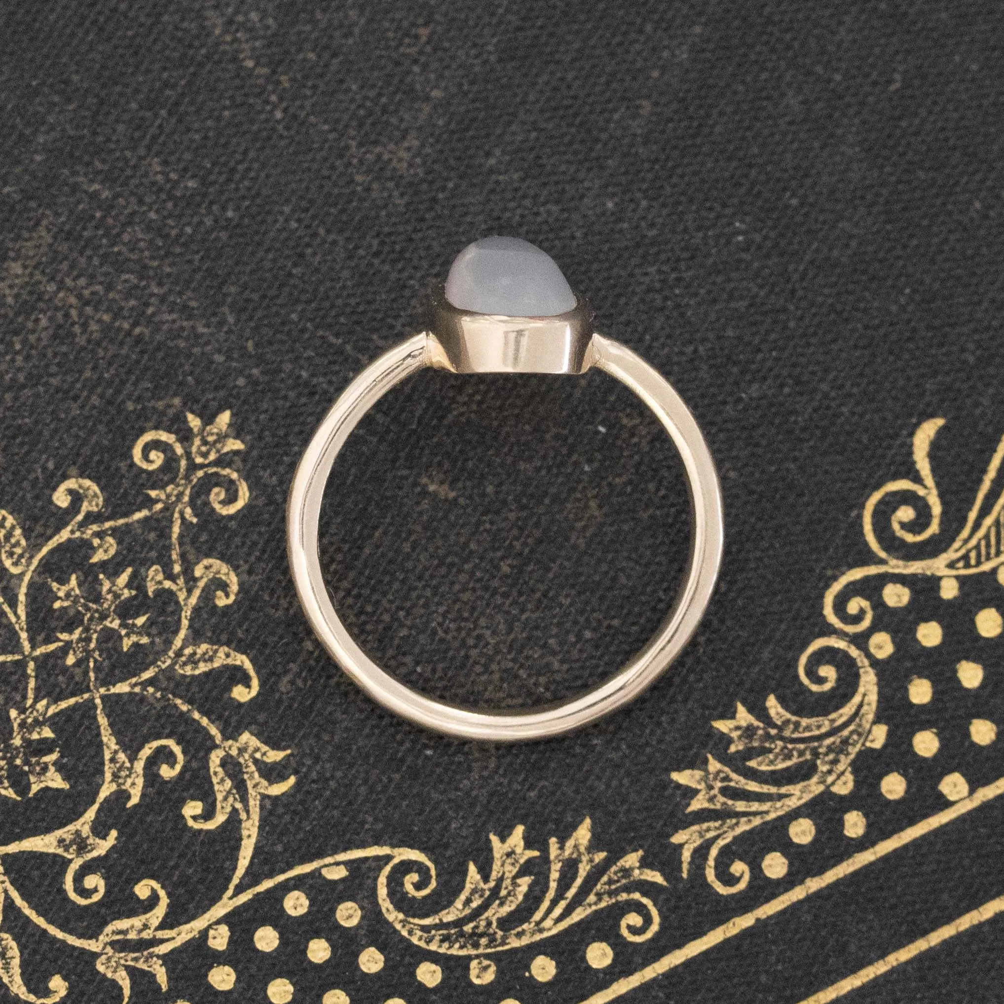 2.20ct Oval Cut Moonstone Bezel Ring