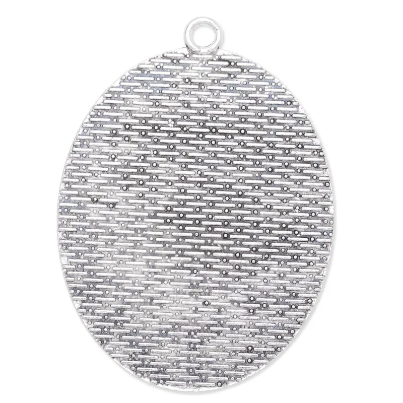 30x40mm Oval simple pendant tray,Zinc alloy filled,Antique silver plated,20pcs/lot