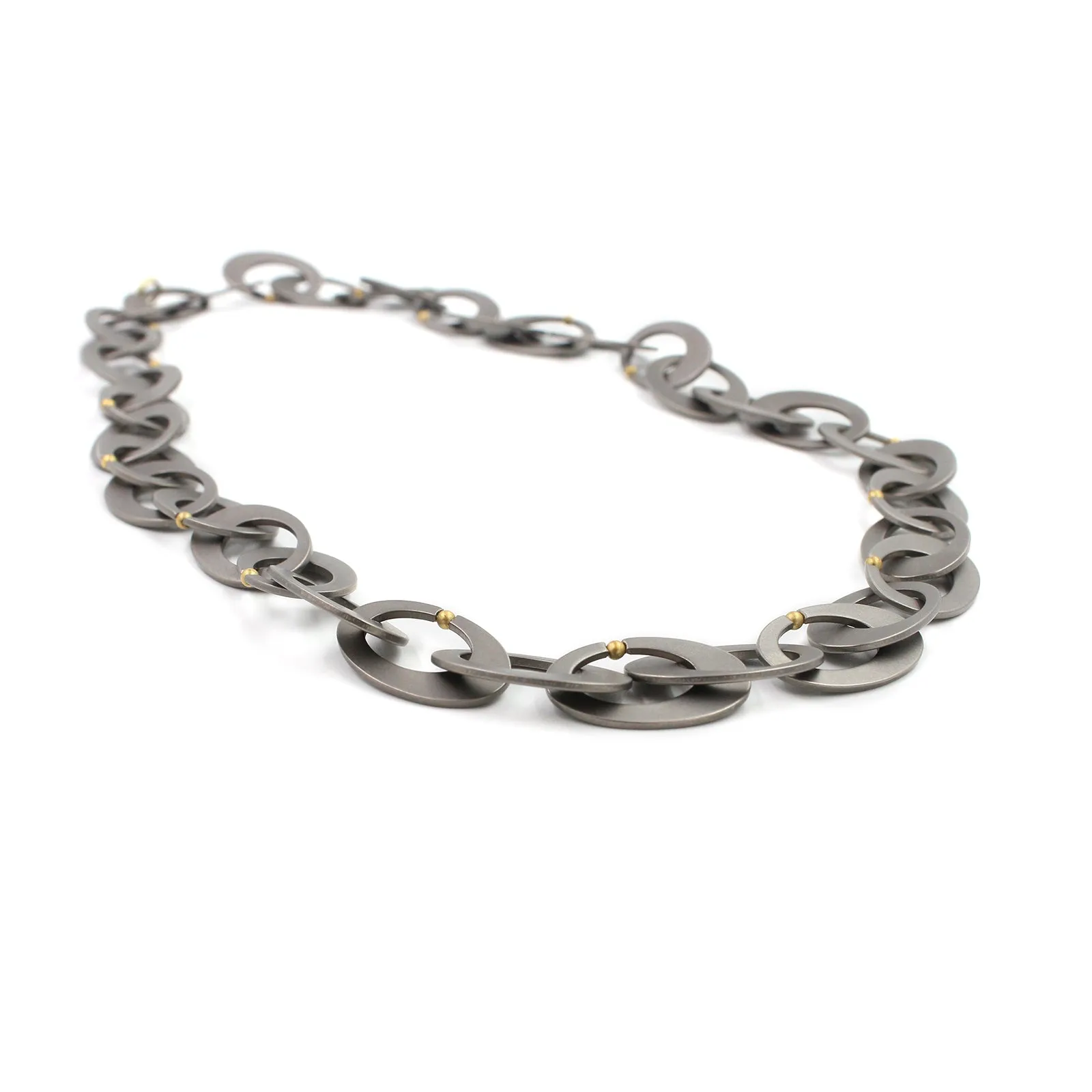 70412-01 TeNo Titanium and 18kt gold Necklace