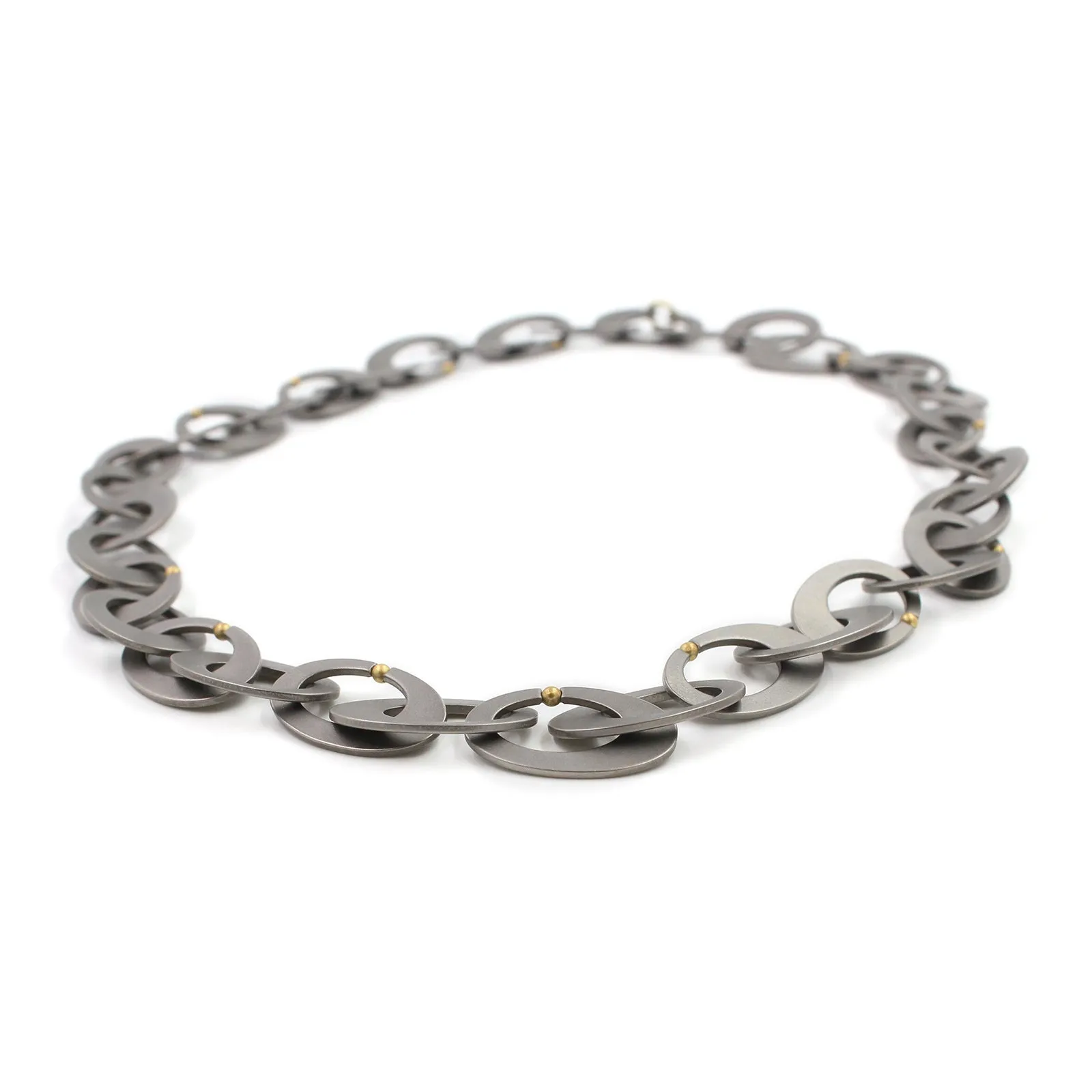 70412-01 TeNo Titanium and 18kt gold Necklace