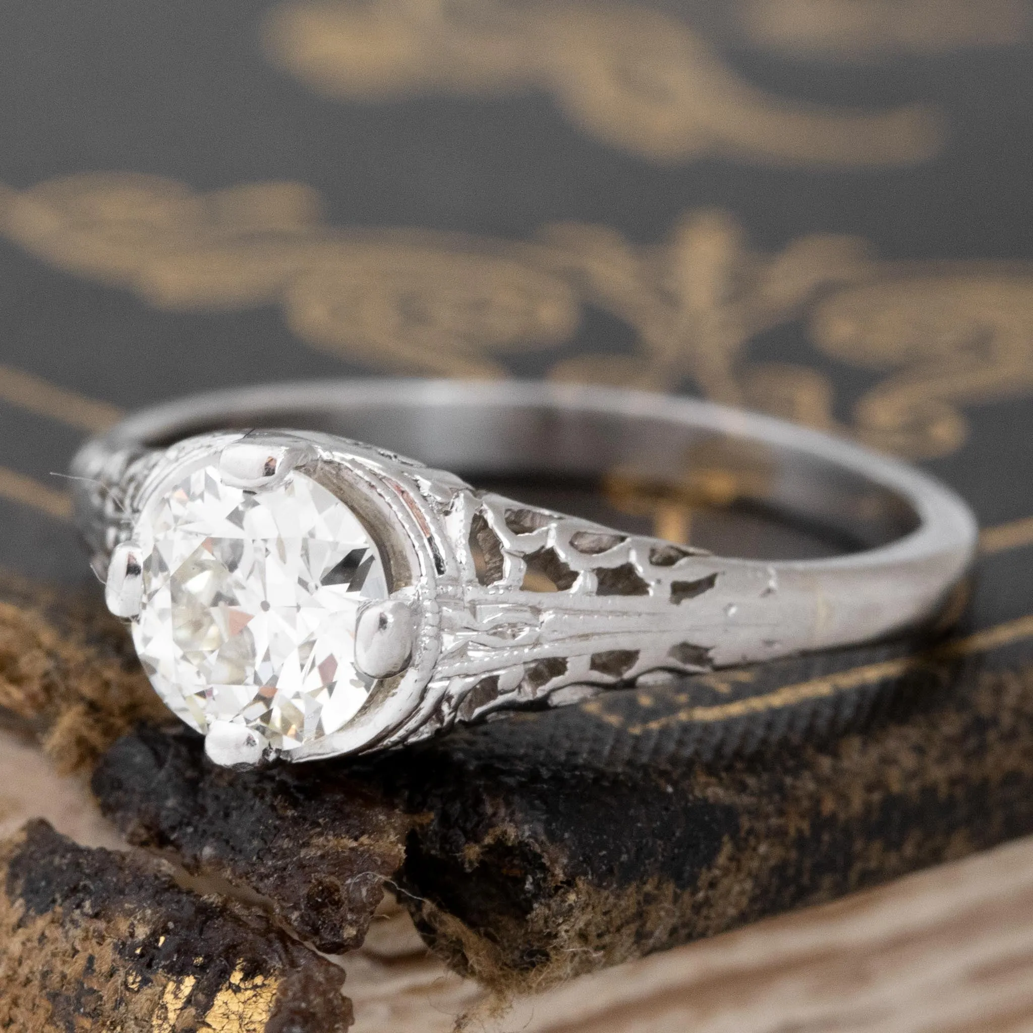 .75ct Antique Old European Cut Diamond Solitaire