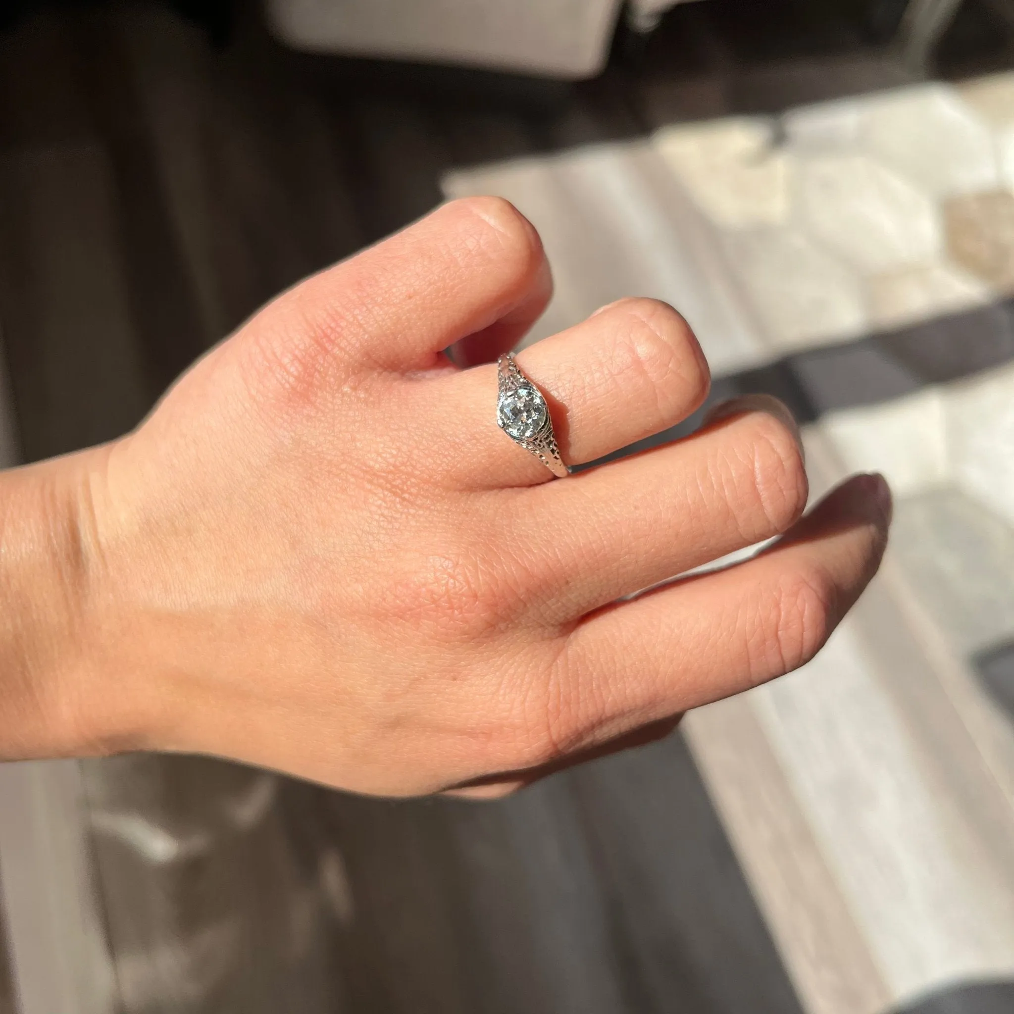 .75ct Antique Old European Cut Diamond Solitaire