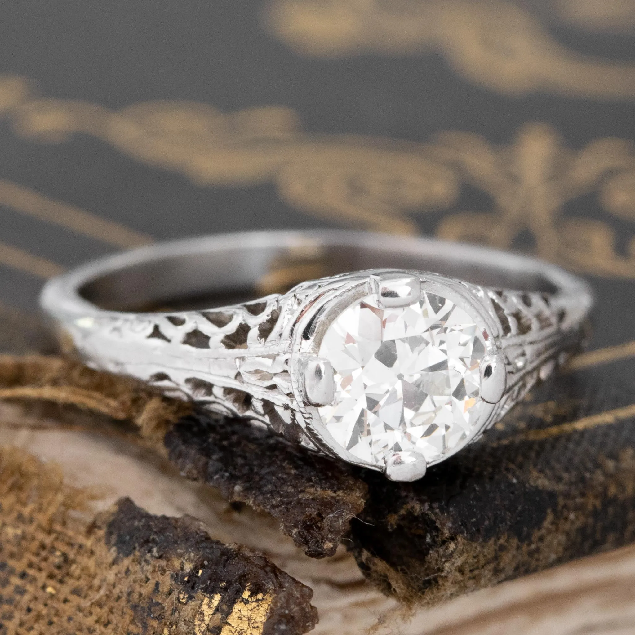 .75ct Antique Old European Cut Diamond Solitaire
