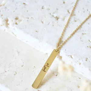 Arabic Name Necklace - Personalised Bar