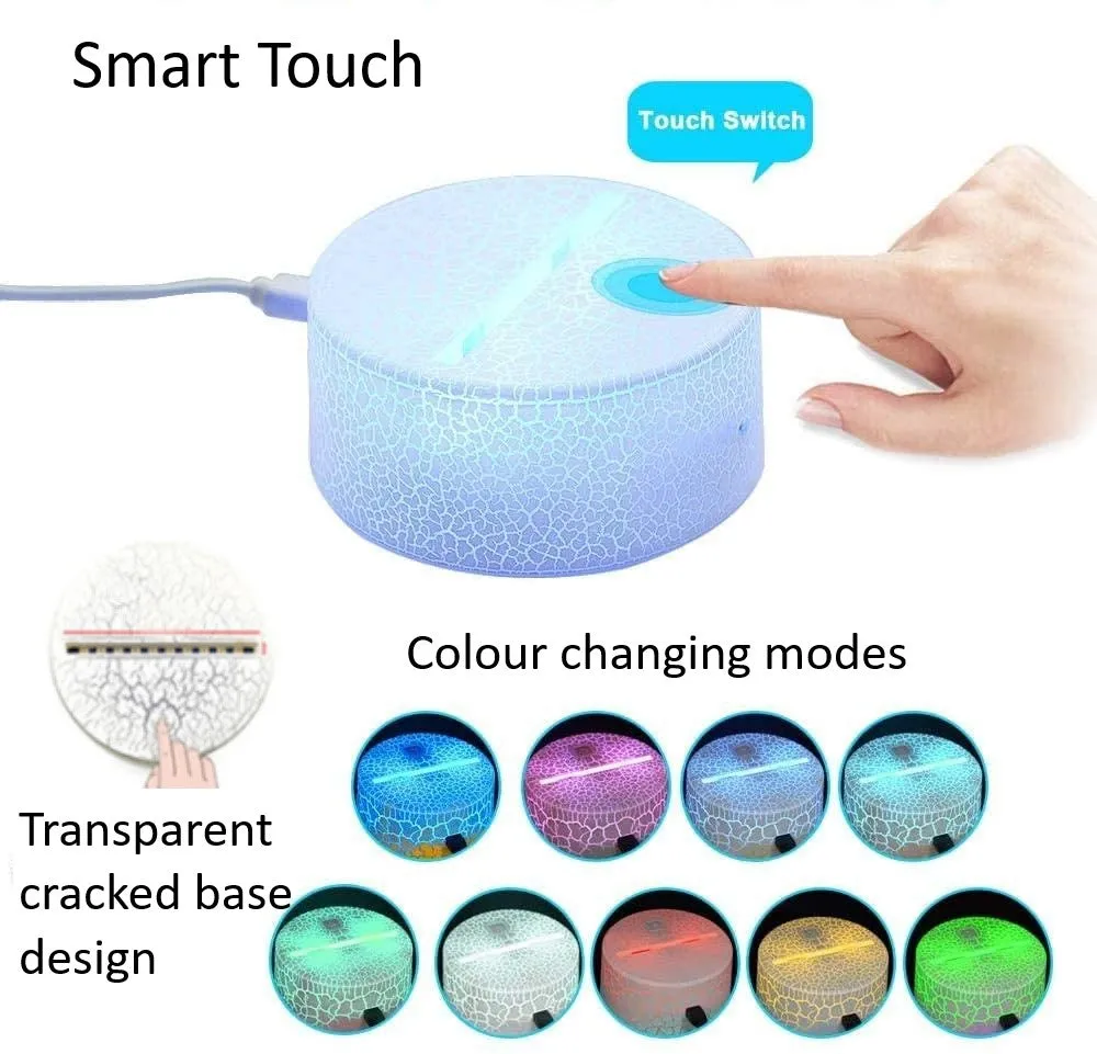 Attack on Titan Levi Sensor acrylic lamp with 7 colour changing modes plus LED cracked base design
