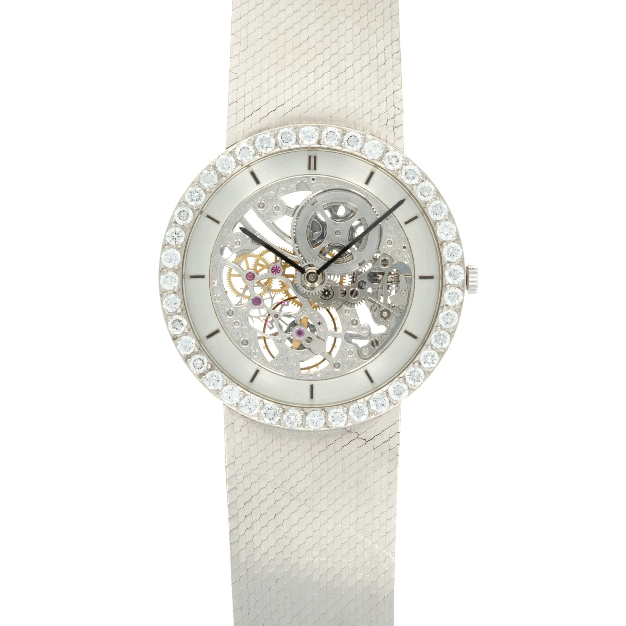Audemars Piguet White Gold Diamond Skeleton with Original Box and Paper