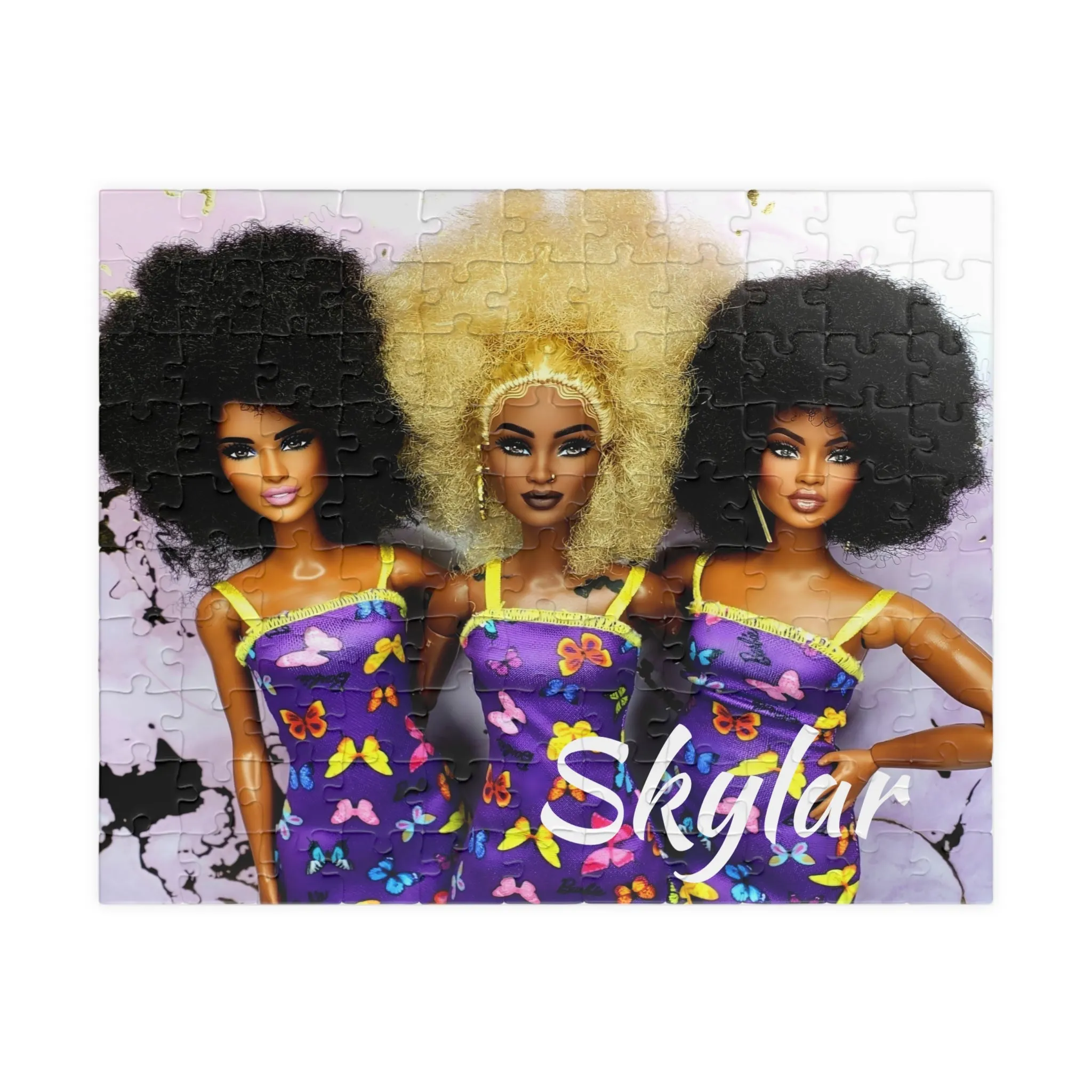 Black Doll Jigsaw Puzzle w/ Personalization - 110/252 Pieces