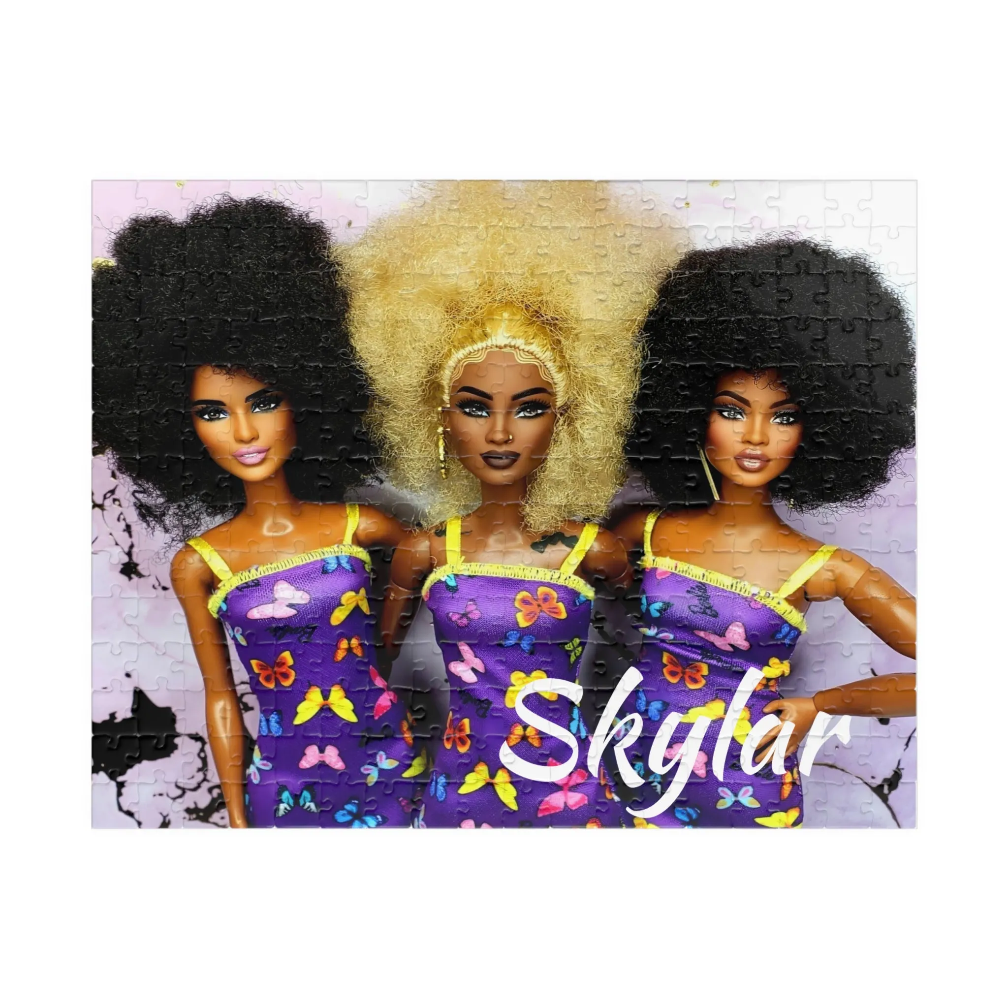 Black Doll Jigsaw Puzzle w/ Personalization - 110/252 Pieces