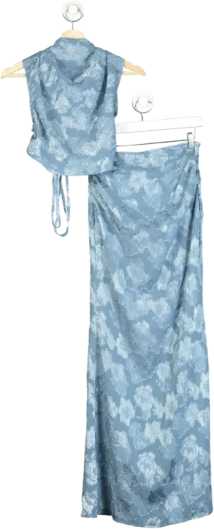Blue Floral Two-Piece Set UK 10