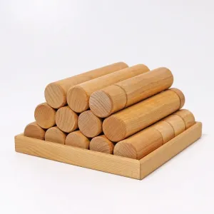 Building Rollers, Natural  Large 25 pcs