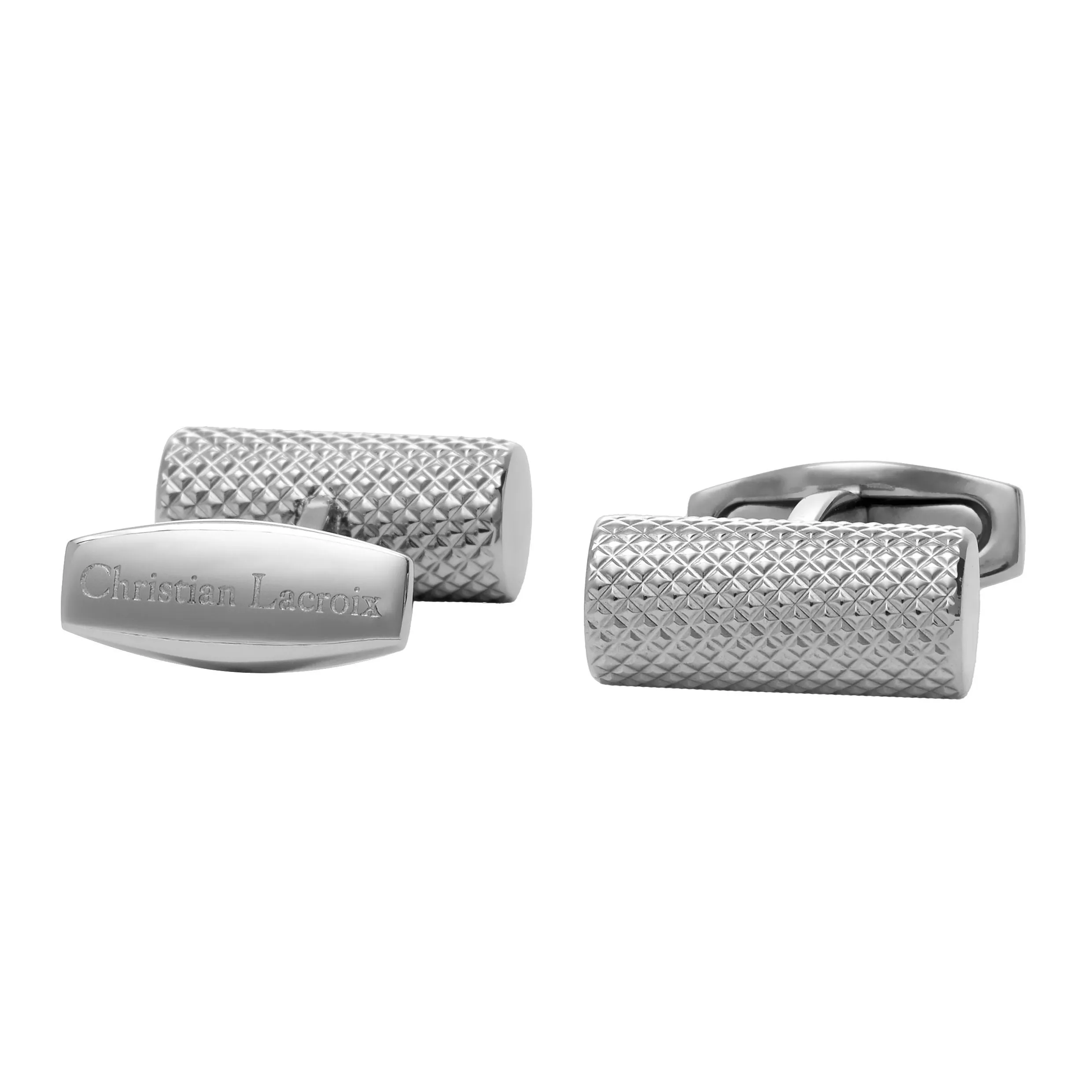 CHRISTIAN LACROIX LJM419B - Cufflinks Caprio Chrome Diamond