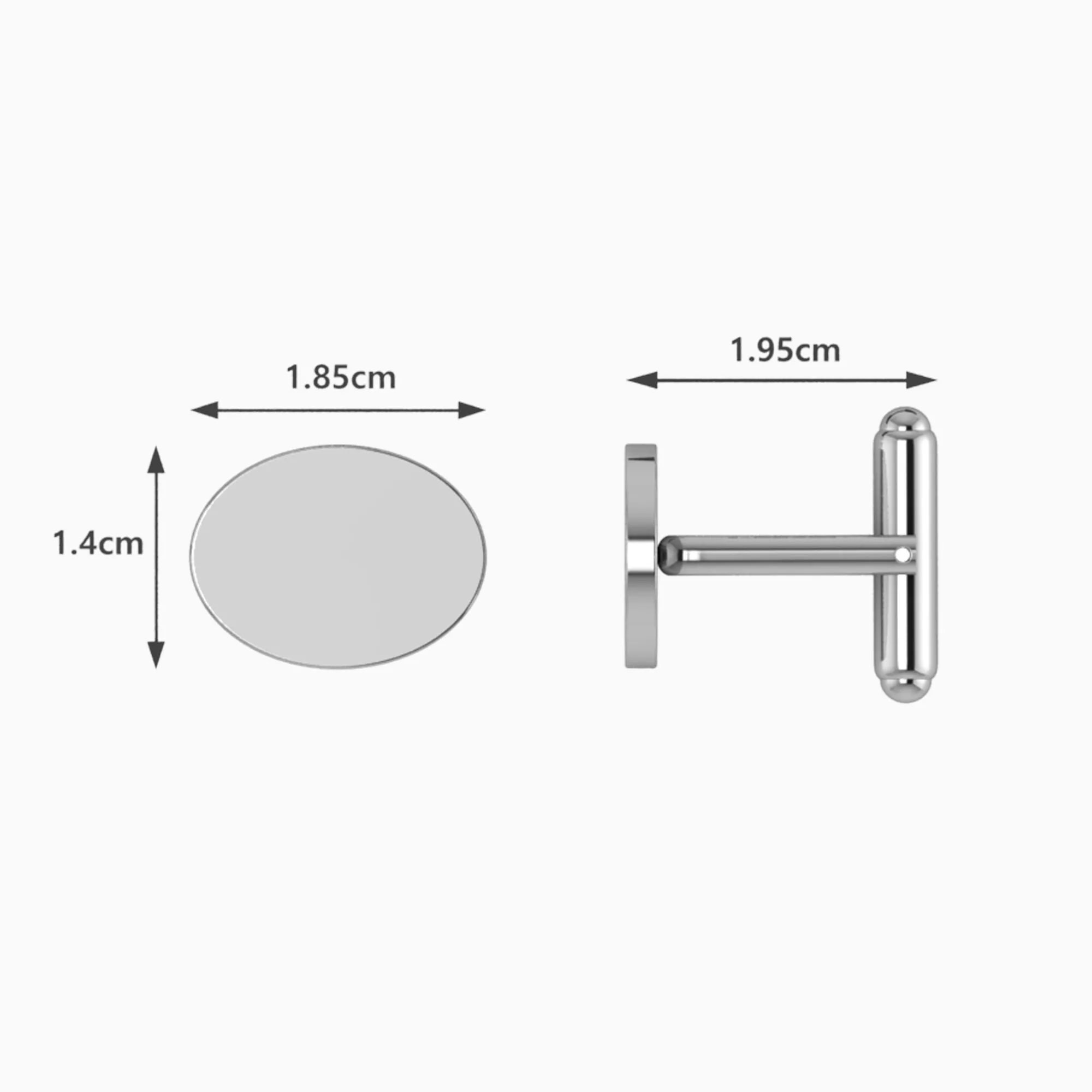 Classic Oval Sterling Silver Cufflinks By Krysaliis