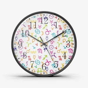 Colorful Zodiac Wall Clock Silent Non Ticking Quality Quartz