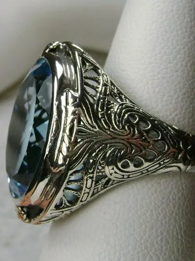 D2, Large Oval Ring, Simulated or Natural Gemstone, Victorian Jewelry Design#D2