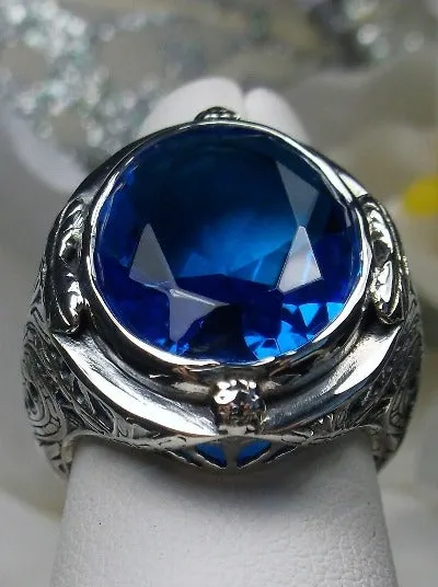 D2, Large Oval Ring, Simulated or Natural Gemstone, Victorian Jewelry Design#D2