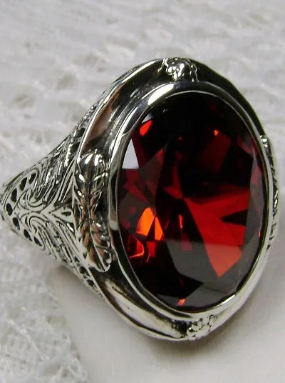 D2, Large Oval Ring, Simulated or Natural Gemstone, Victorian Jewelry Design#D2
