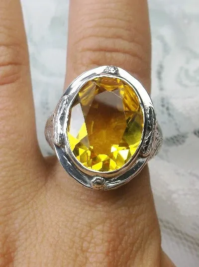 D2, Large Oval Ring, Simulated or Natural Gemstone, Victorian Jewelry Design#D2