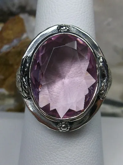 D2, Large Oval Ring, Simulated or Natural Gemstone, Victorian Jewelry Design#D2