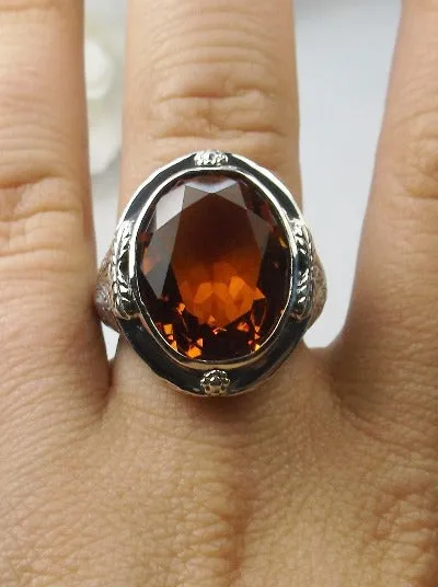 D2, Large Oval Ring, Simulated or Natural Gemstone, Victorian Jewelry Design#D2