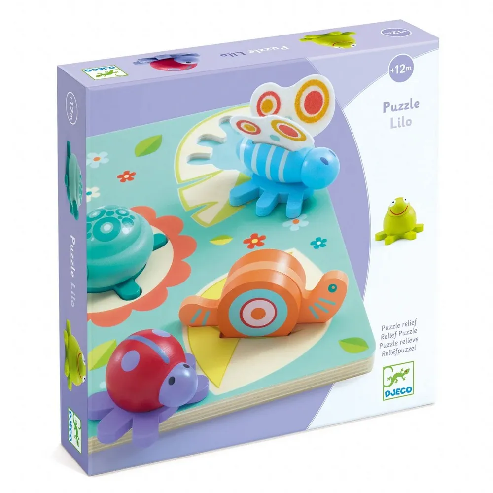 Djeco - Țestoasa Teki și prietenii - Puzzle de potrivire a formelor DJ01031