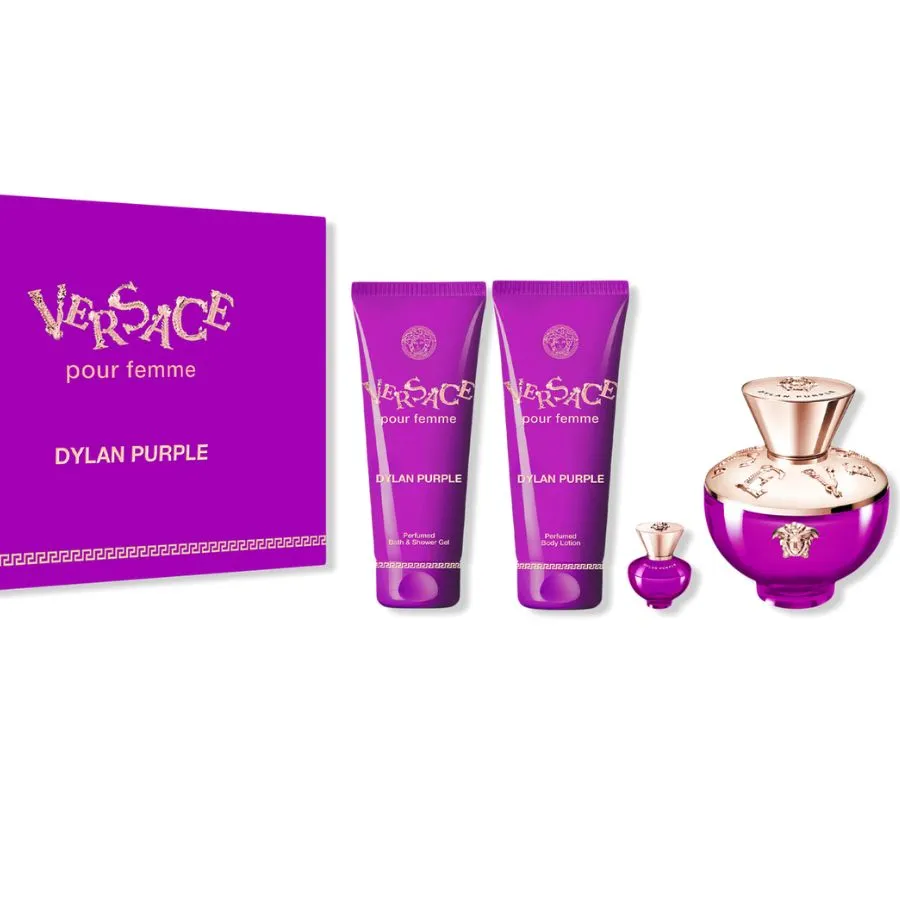 Dylan Purple Femme by Versace for Women 3.0 oz EDP 4pc Gift Set