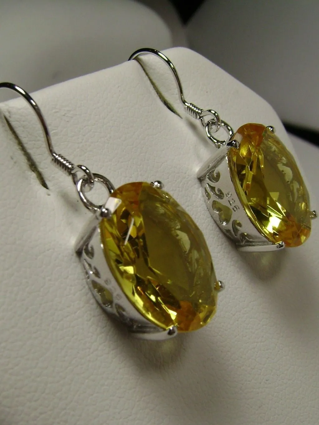 E35, Oval Earrings, Choice of Gemstone, Art Deco Vintage Reproduction Jewelry #E35