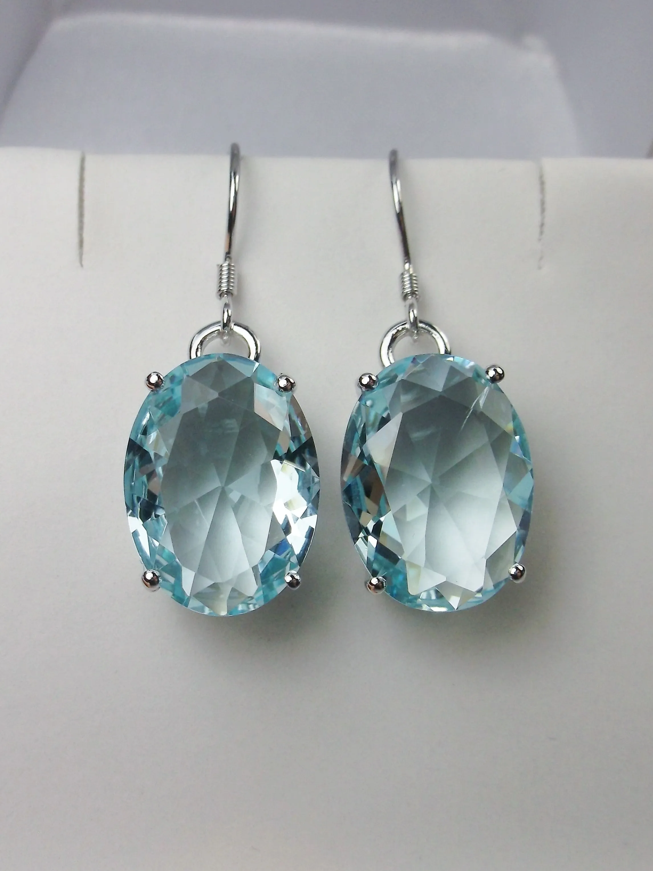 E35, Oval Earrings, Choice of Gemstone, Art Deco Vintage Reproduction Jewelry #E35