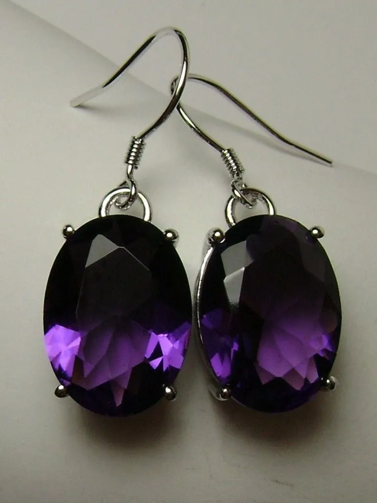 E35, Oval Earrings, Choice of Gemstone, Art Deco Vintage Reproduction Jewelry #E35