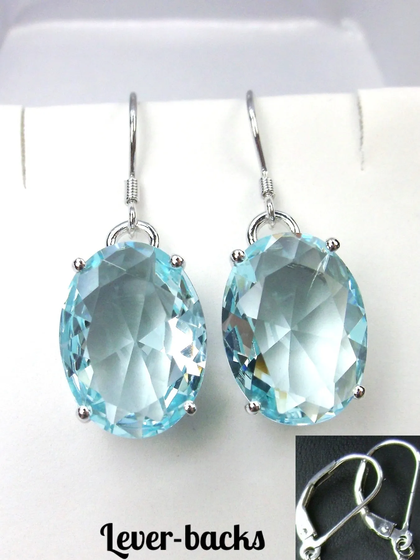 E35, Oval Earrings, Choice of Gemstone, Art Deco Vintage Reproduction Jewelry #E35