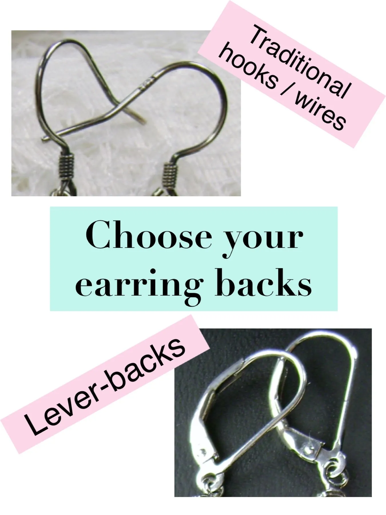 E35, Oval Earrings, Choice of Gemstone, Art Deco Vintage Reproduction Jewelry #E35