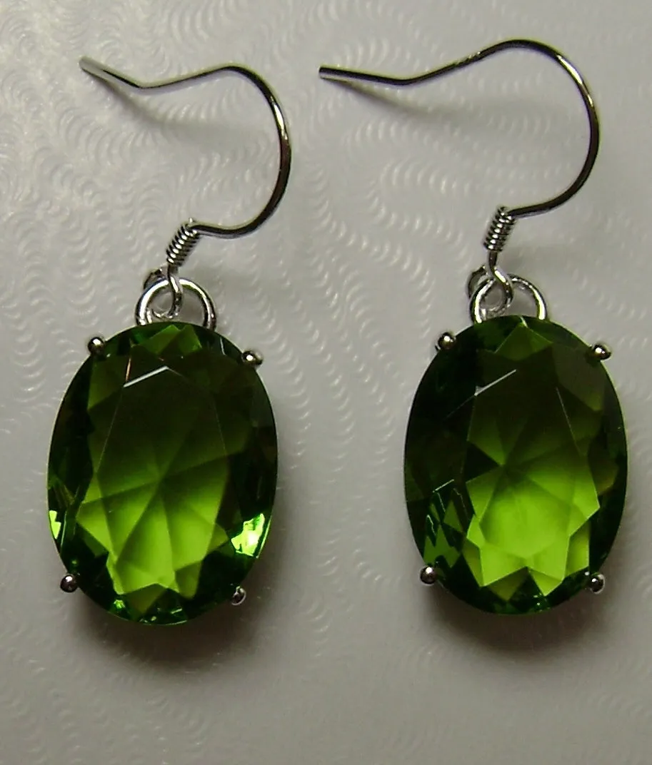 E35, Oval Earrings, Choice of Gemstone, Art Deco Vintage Reproduction Jewelry #E35