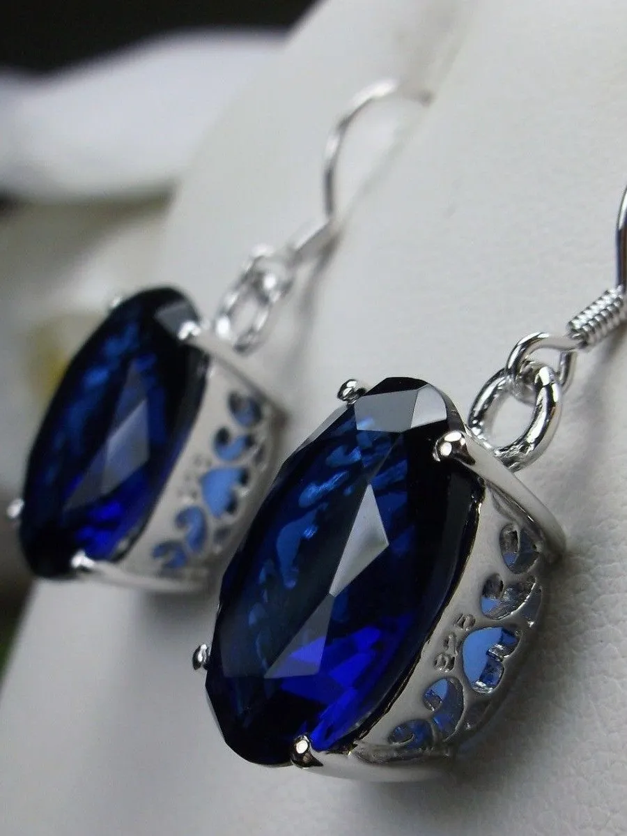E35, Oval Earrings, Choice of Gemstone, Art Deco Vintage Reproduction Jewelry #E35