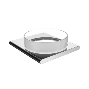 Edition 4 Tray - Wall Mount - 4" Brass/Glass/Polished Chrome