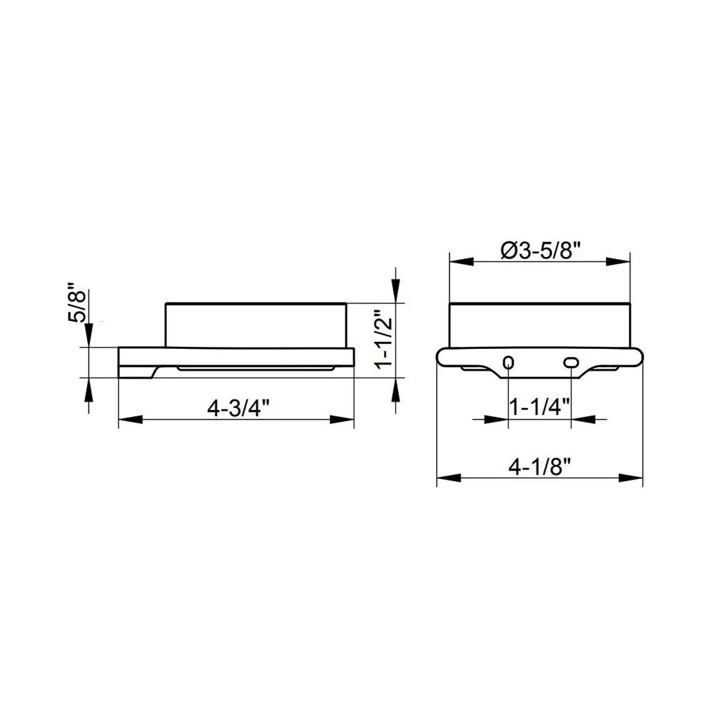 Edition 4 Tray - Wall Mount - 4" Brass/Glass/Polished Chrome