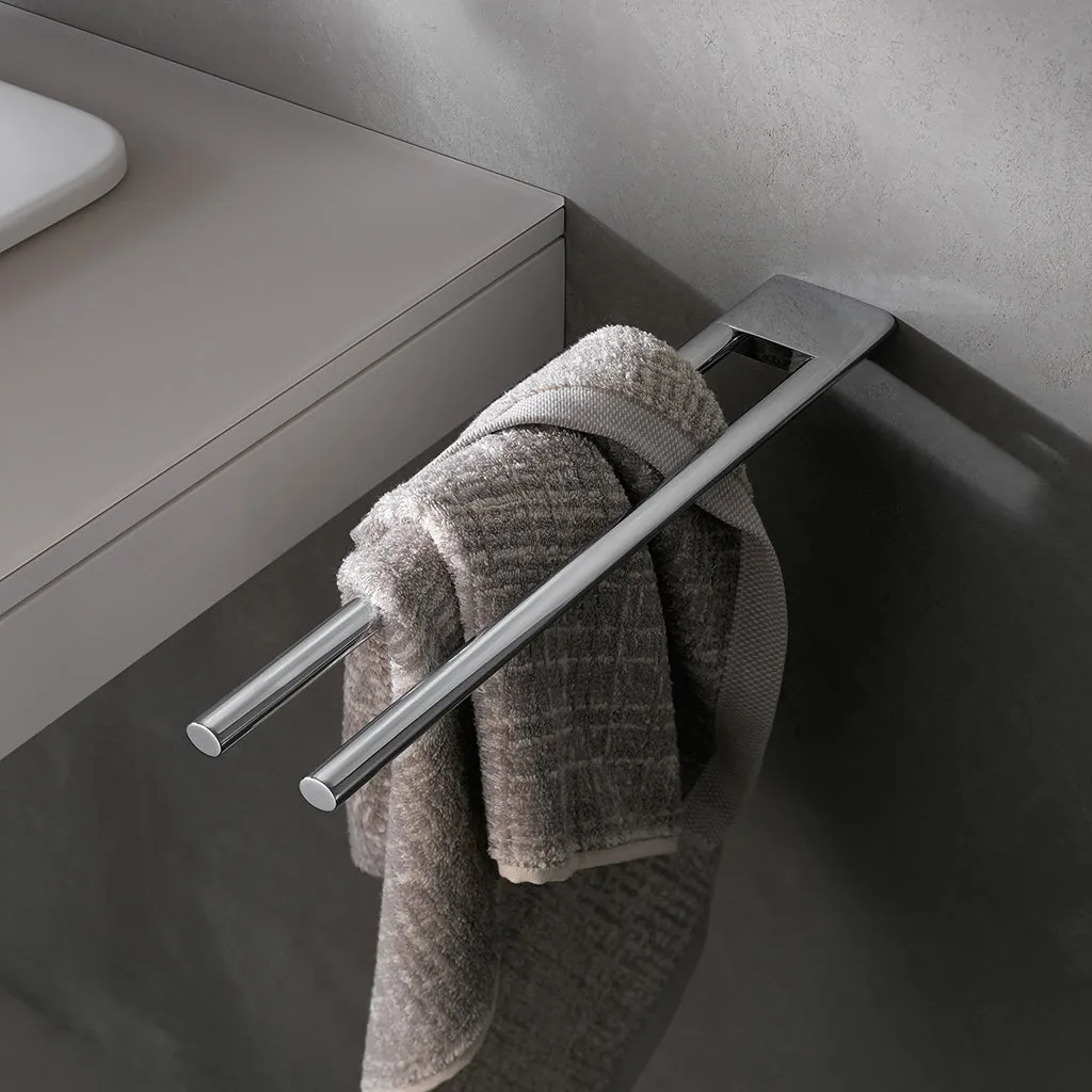 Edition 400 Double Towel Bar - Wall Mount - 18" Brass/Polished Chrome