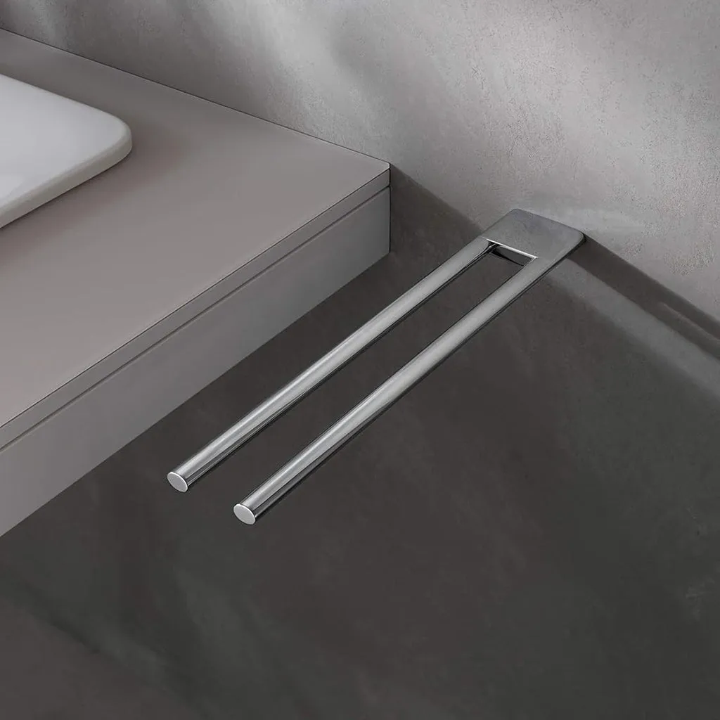 Edition 400 Double Towel Bar - Wall Mount - 18" Brass/Polished Chrome