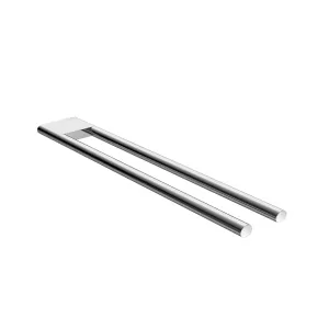 Edition 400 Double Towel Bar - Wall Mount - 18" Brass/Polished Chrome