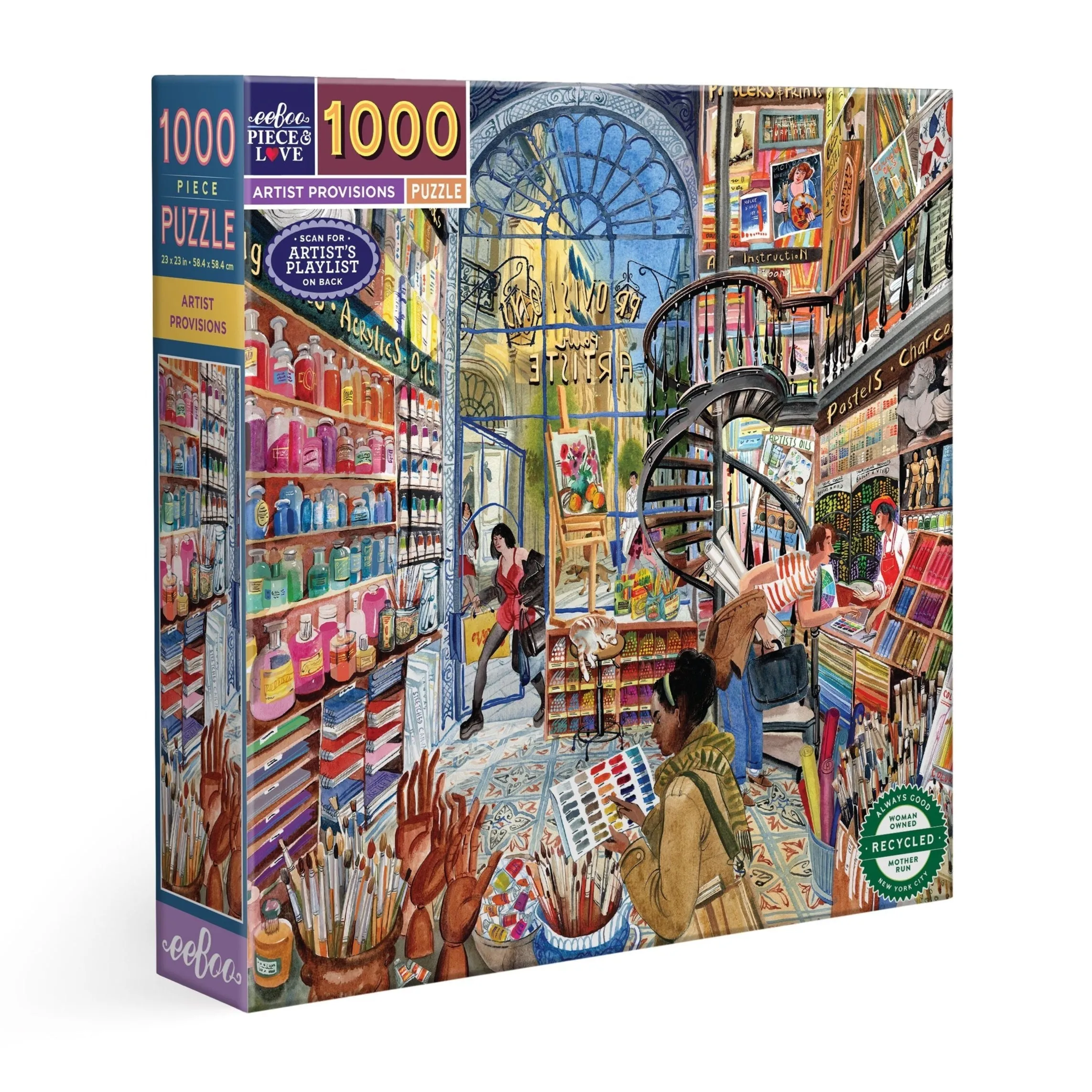 eeBoo Artist Provisions 1000pc Puzzle