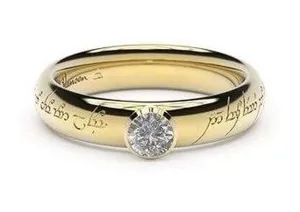 Elegant Elvish Engagement Ring, ~.33ct 9ct Yellow Gold