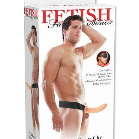 Fetish Fantasy 8 Inch Hollow Dildo & Strap-on Harness - Vanilla