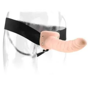 Fetish Fantasy 8 Inch Hollow Dildo & Strap-on Harness - Vanilla