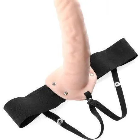 Fetish Fantasy 8 Inch Hollow Dildo & Strap-on Harness - Vanilla